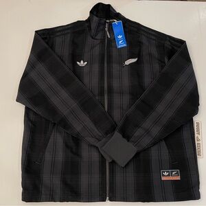 Adidas All Blacks Plaid Woven Firebird Track Jacket Carbon Mens KG4633